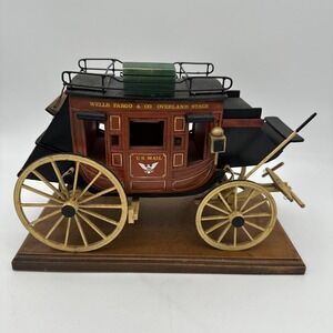 2001 Wells Fargo Stagecoach by Oscar Cortes Wood Carving Handmade USA